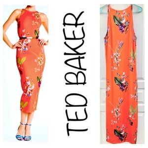 Ted Baker London Floral Maxi Dress Size 1